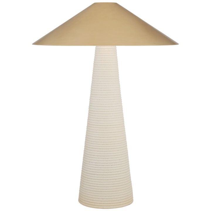 Melinda Table Lamp-Visual Comfort-VISUAL-KW 3661PRW-AB-Table LampsLarge-Porous White Porcelain-4-France and Son