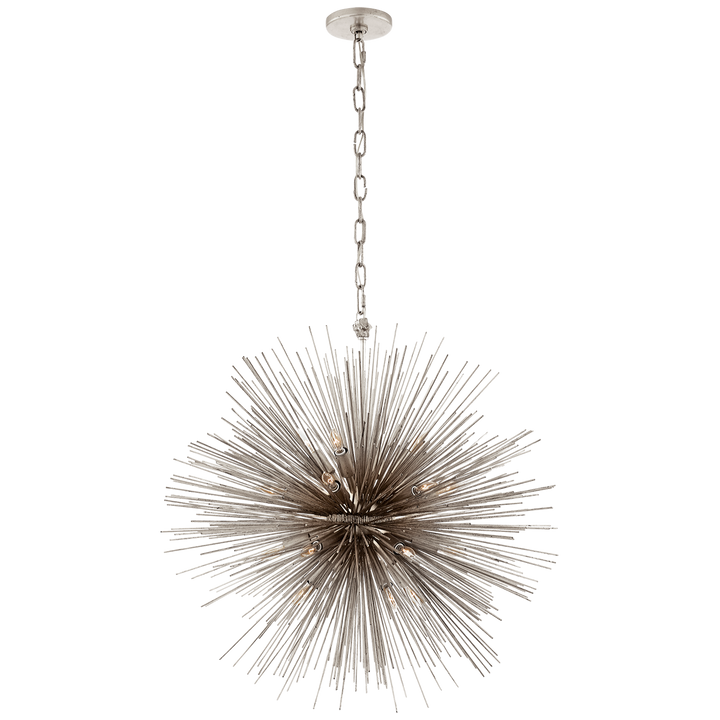 Silvester Round Chandelier-Visual Comfort-VISUAL-KW 5071BSL-ChandeliersMedium-Burnished Silver Leaf-2-France and Son