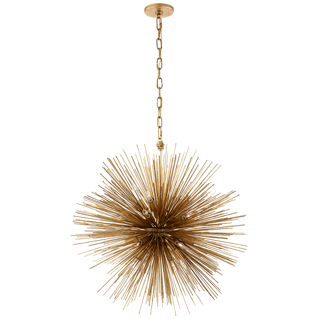Silvester Round Chandelier-Visual Comfort-VISUAL-KW 5071G-ChandeliersMedium-Gild-3-France and Son