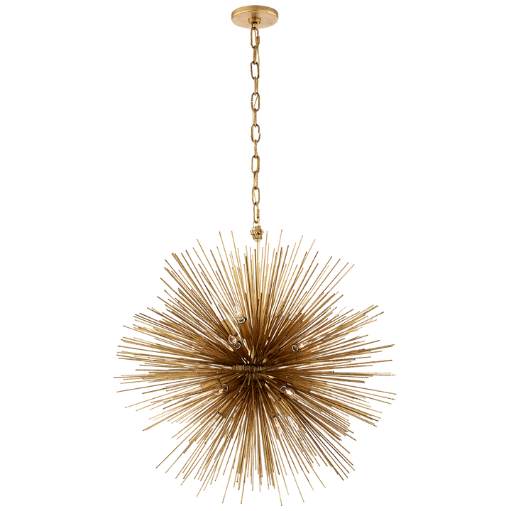 Silvester Round Chandelier-Visual Comfort-VISUAL-KW 5071G-ChandeliersMedium-Gild-3-France and Son