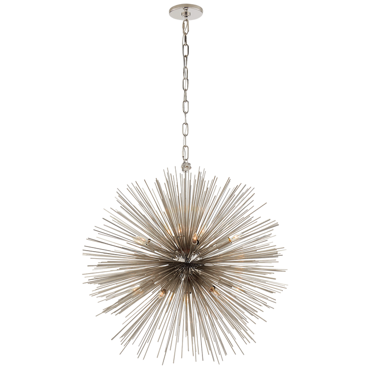Silvester Round Chandelier-Visual Comfort-VISUAL-KW 5071PN-ChandeliersMedium-Polished Nickel-4-France and Son
