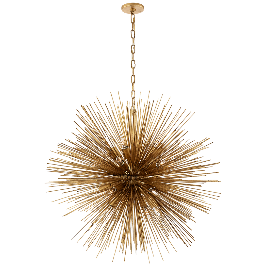 Silvester Round Chandelier-Visual Comfort-VISUAL-KW 5072G-ChandeliersLarge-Gild-7-France and Son