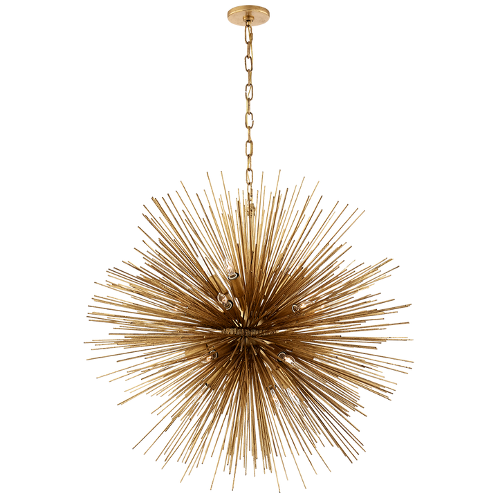 Silvester Round Chandelier-Visual Comfort-VISUAL-KW 5072G-ChandeliersLarge-Gild-7-France and Son