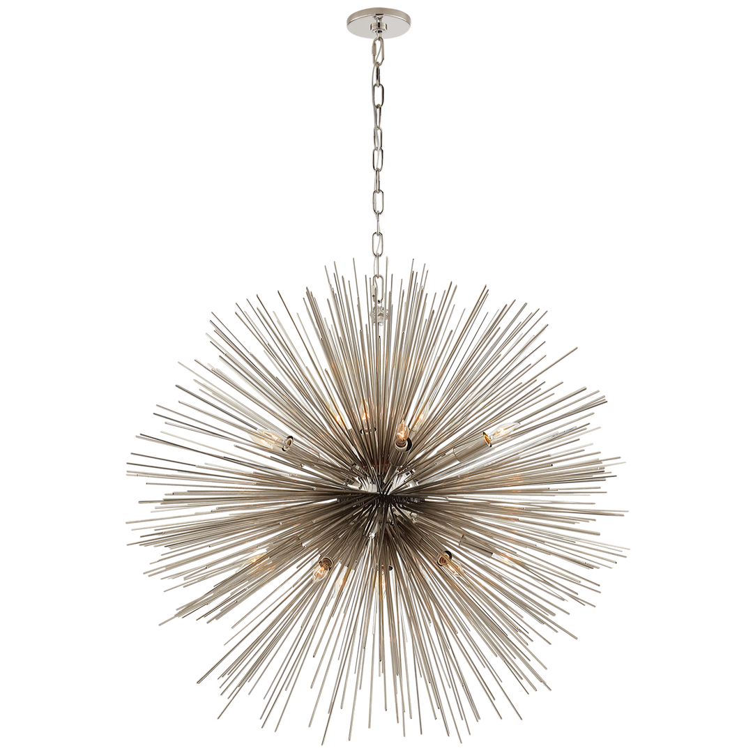 Silvester Round Chandelier-Visual Comfort-VISUAL-KW 5072PN-ChandeliersLarge-Polished Nickel-8-France and Son