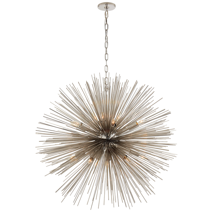 Silvester Round Chandelier-Visual Comfort-VISUAL-KW 5072PN-ChandeliersLarge-Polished Nickel-8-France and Son