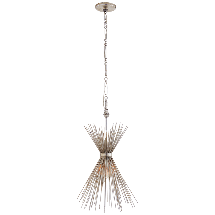 Silvester Small Chandelier-Visual Comfort-VISUAL-KW 5077BSL-ChandeliersBurnished Silver Leaf-2-France and Son