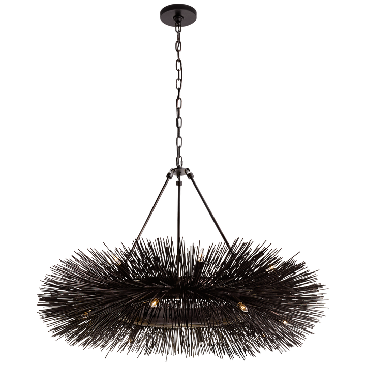 Silvester Ring Chandelier-Visual Comfort-VISUAL-KW 5181AI-ChandeliersAged Iron-1-France and Son