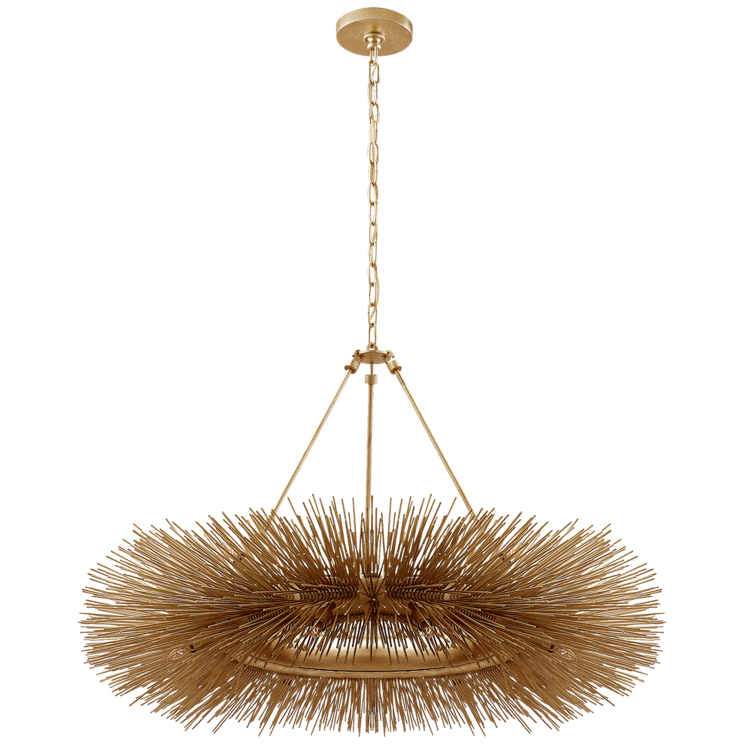 Silvester Ring Chandelier-Visual Comfort-VISUAL-KW 5181G-ChandeliersGild-3-France and Son