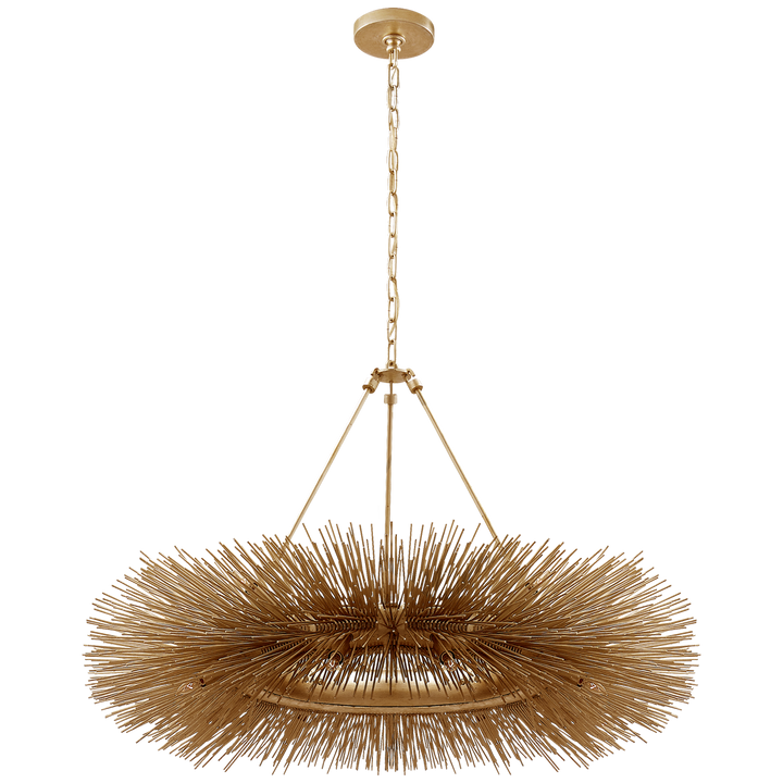 Silvester Ring Chandelier-Visual Comfort-VISUAL-KW 5181G-ChandeliersGild-3-France and Son