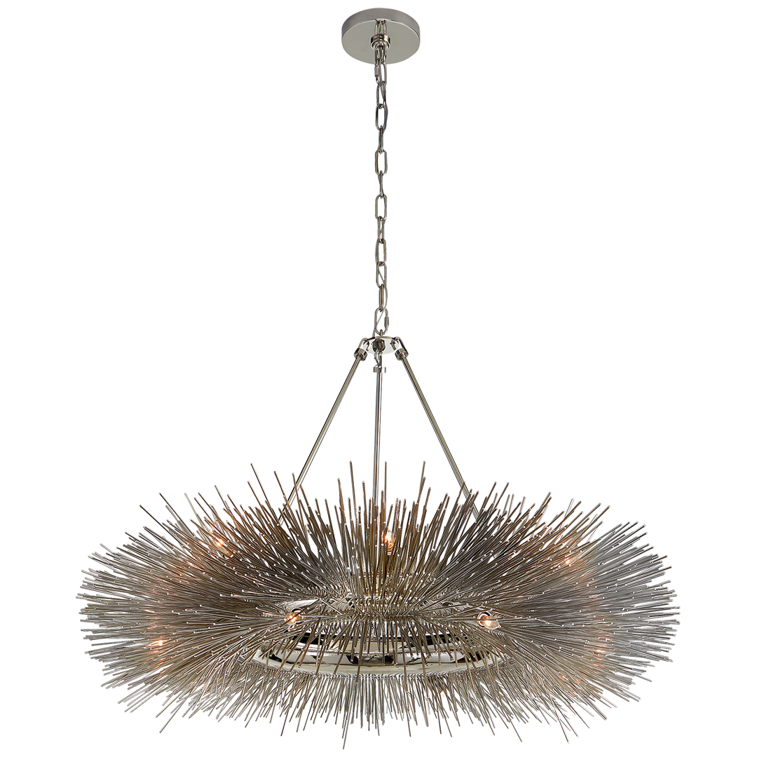 Silvester Ring Chandelier-Visual Comfort-VISUAL-KW 5181PN-ChandeliersPolished Nickel-4-France and Son