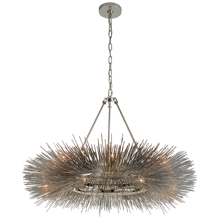 Silvester Ring Chandelier-Visual Comfort-VISUAL-KW 5181PN-ChandeliersPolished Nickel-4-France and Son