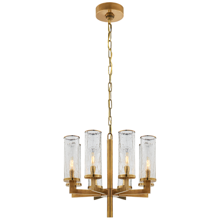 Lailly Chandelier-Visual Comfort-VISUAL-KW 5200AB-CRG-ChandeliersSingle Tier-Antique-Burnished Brass-1-France and Son