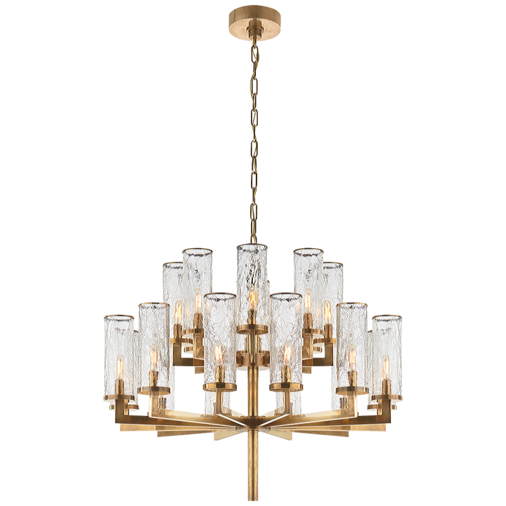 Lailly Chandelier-Visual Comfort-VISUAL-KW 5200PN-CRG-ChandeliersSingle Tier-Polished Nickel-5-France and Son