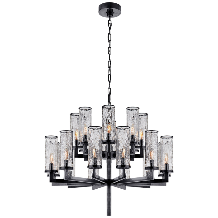 Lailly Chandelier-Visual Comfort-VISUAL-KW 5201BZ-CRG-ChandeliersDouble Tier-Bronze-6-France and Son