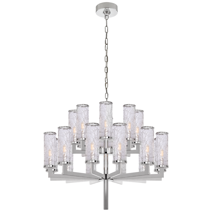 Lailly Chandelier-Visual Comfort-VISUAL-KW 5201PN-CRG-ChandeliersDouble Tier-Polished Nickel-7-France and Son