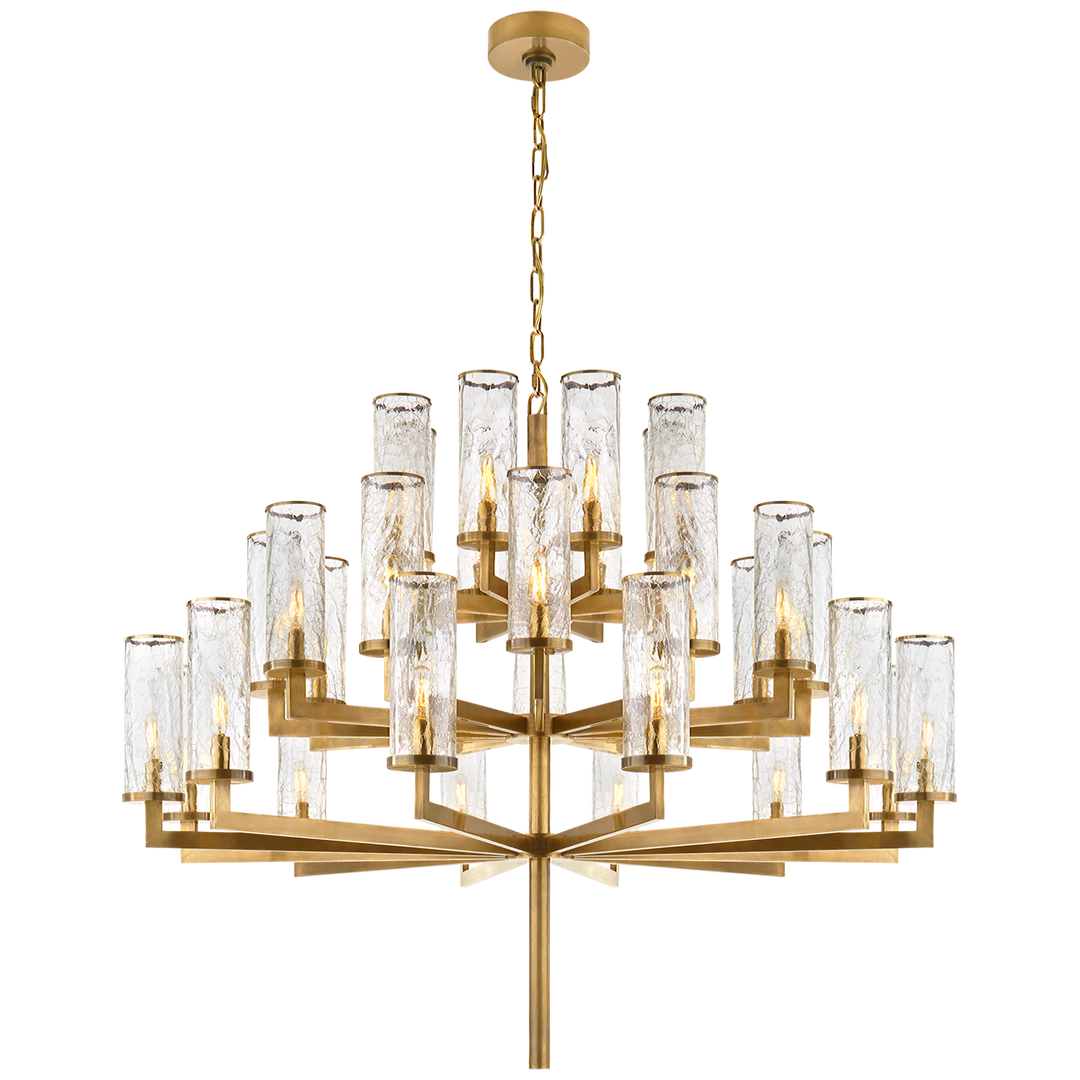 Lailly Chandelier-Visual Comfort-VISUAL-KW 5202AB-CRG-ChandeliersTriple Tier-Antique-Burnished Brass-8-France and Son