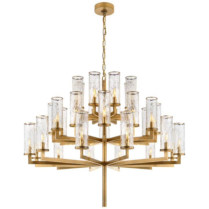 Lailly Chandelier-Visual Comfort-VISUAL-KW 5202AB-CRG-ChandeliersTriple Tier-Antique-Burnished Brass-8-France and Son