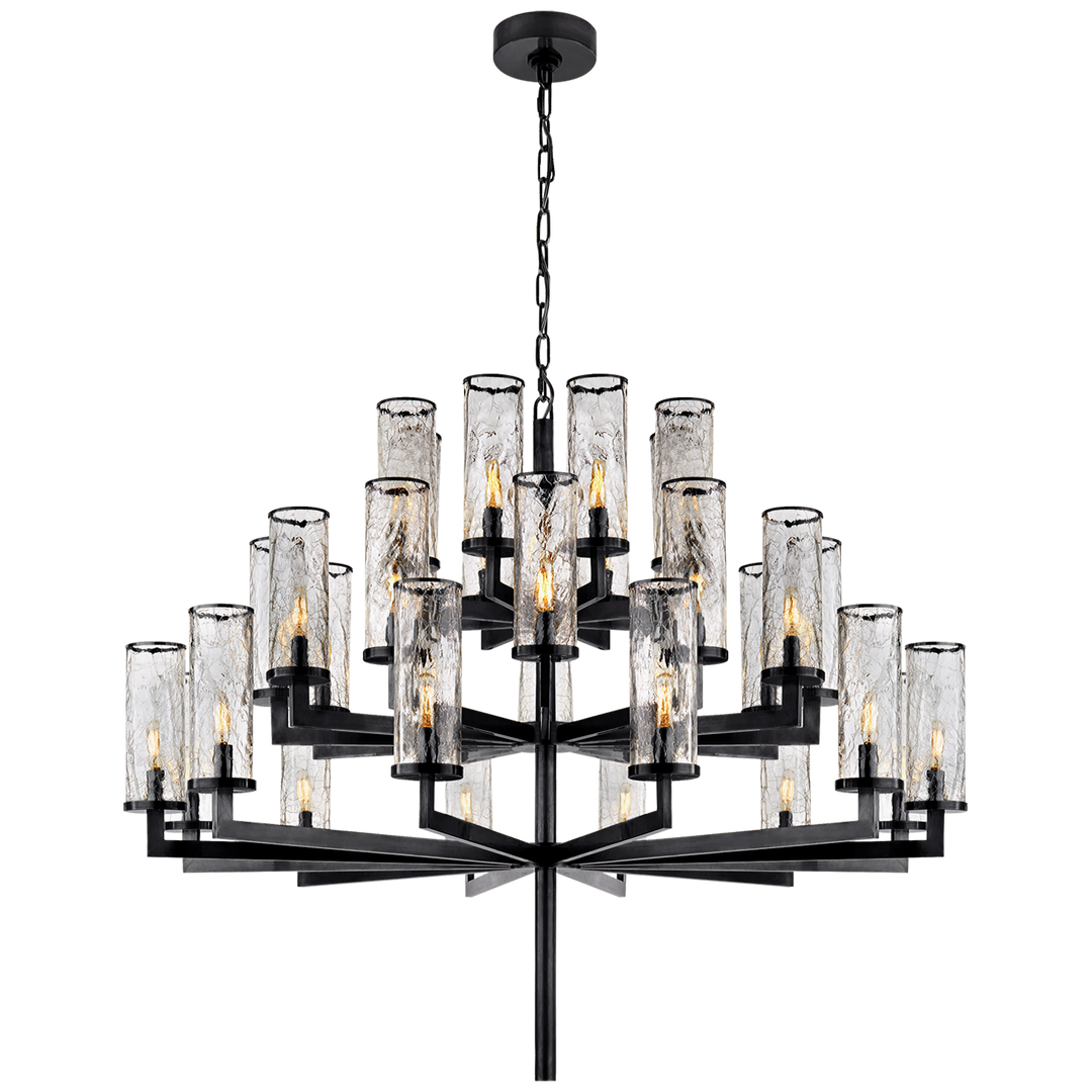 Lailly Chandelier-Visual Comfort-VISUAL-KW 5202BZ-CRG-ChandeliersTriple Tier-Bronze-9-France and Son