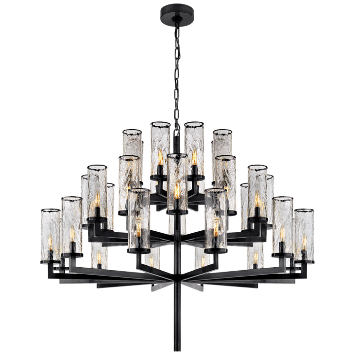 Lailly Chandelier-Visual Comfort-VISUAL-KW 5202BZ-CRG-ChandeliersTriple Tier-Bronze-9-France and Son