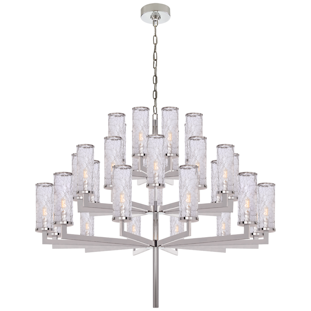 Lailly Chandelier-Visual Comfort-VISUAL-KW 5202PN-CRG-ChandeliersTriple Tier-Polished Nickel-10-France and Son