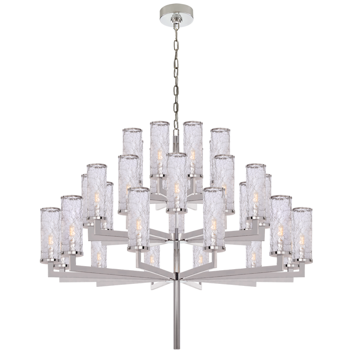 Lailly Chandelier-Visual Comfort-VISUAL-KW 5202PN-CRG-ChandeliersTriple Tier-Polished Nickel-10-France and Son