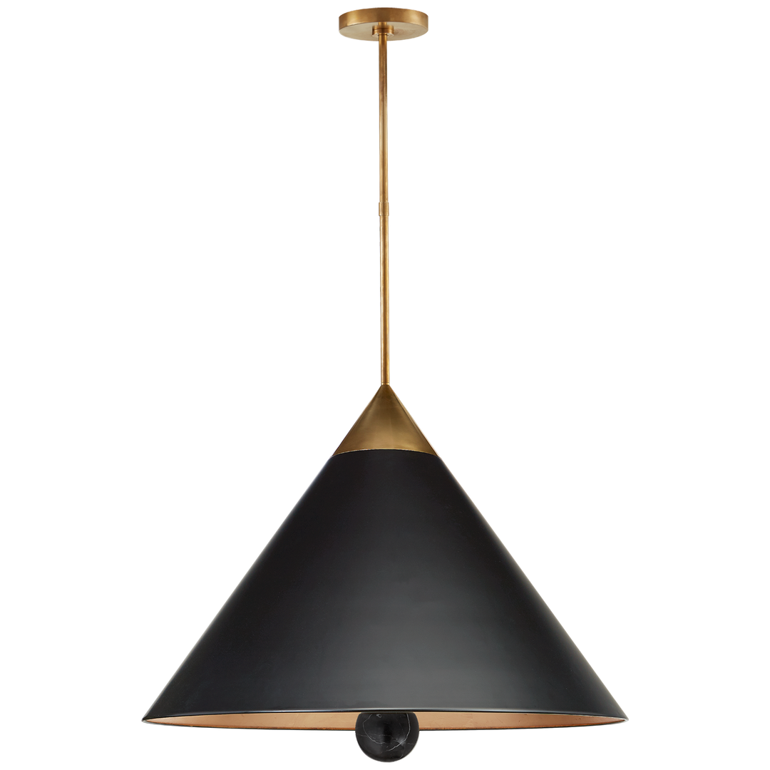 Climbi Pendant-Visual Comfort-VISUAL-KW 5515AB/BM-BLK-PendantsLarge-Black-5-France and Son