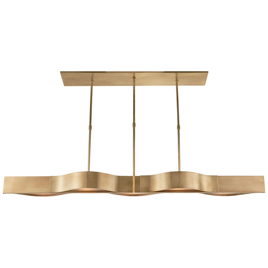 Aravind Large Linear Pendant-Visual Comfort-VISUAL-KW 5523AB-FG-PendantsAntique- Burnished Brass-1-France and Son