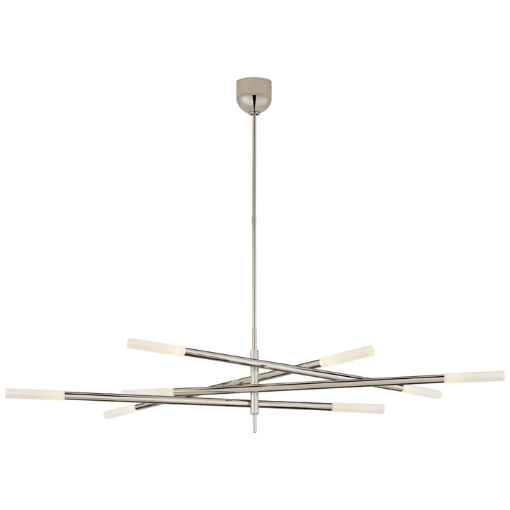 Rosalinda Grande Articulating Chandelier-Visual Comfort-VISUAL-KW 5589PN-EC-Chandeliers8 Light-Polished Nickel-Etched Crystal-11-France and Son