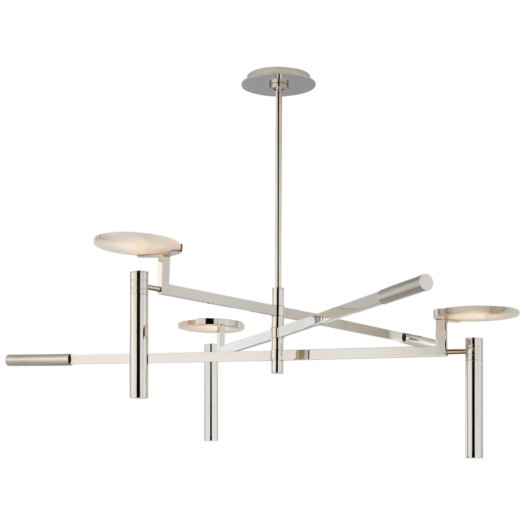 Margarett Large Floating Disc Chandelier-Visual Comfort-VISUAL-KW 5602PN-ALB-ChandeliersPolished Nickel-3-France and Son