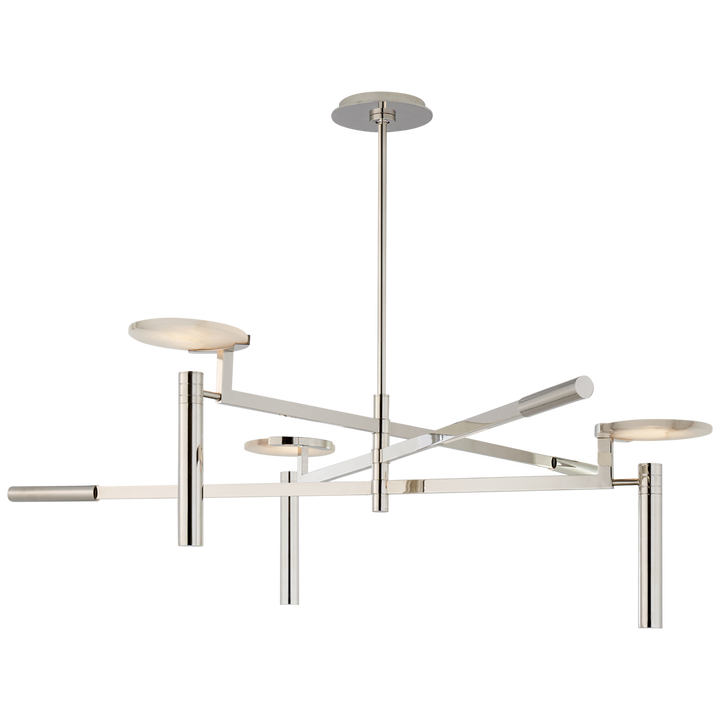 Margarett Large Floating Disc Chandelier-Visual Comfort-VISUAL-KW 5602PN-ALB-ChandeliersPolished Nickel-3-France and Son