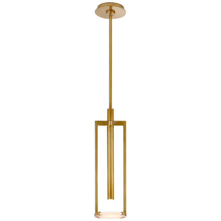 Margarett Floating Disc Pendant-Visual Comfort-VISUAL-KW 5610AB-ALB-PendantsSmall-Antique-Burnished Brass-1-France and Son