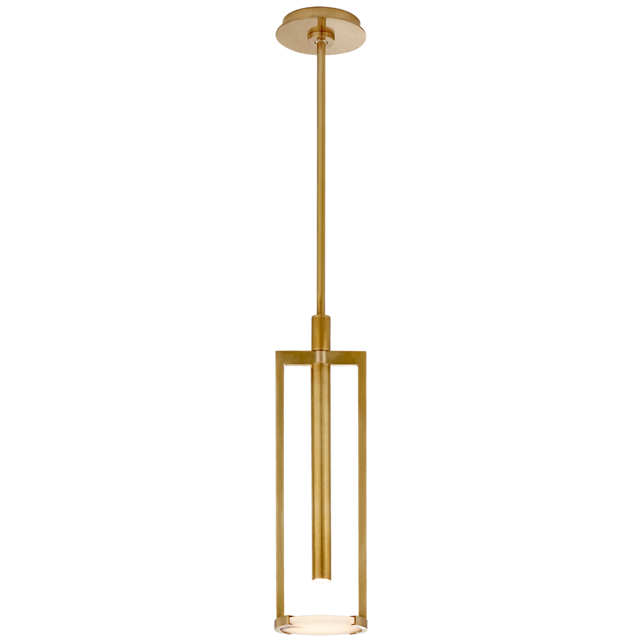 Margarett Floating Disc Pendant-Visual Comfort-VISUAL-KW 5610AB-ALB-PendantsSmall-Antique-Burnished Brass-1-France and Son