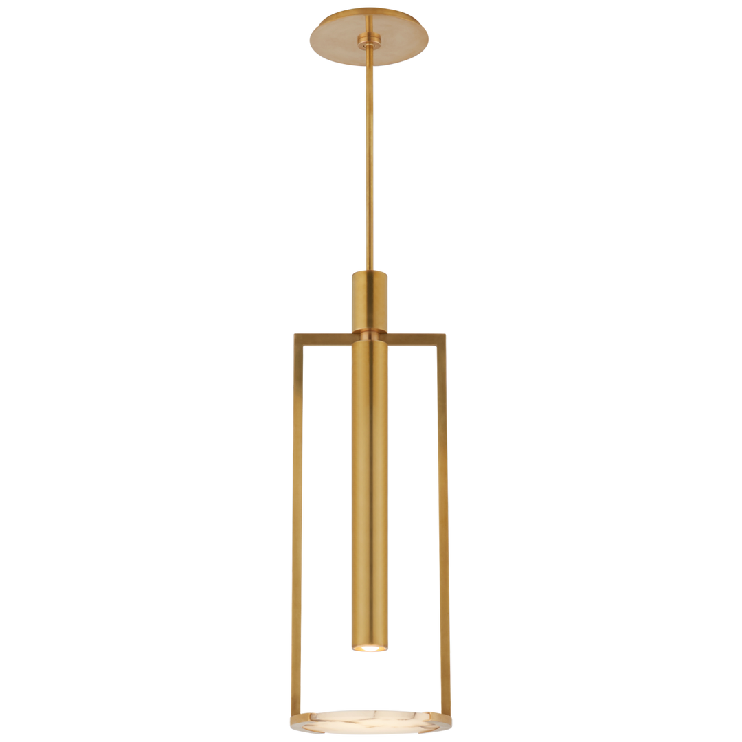 Margarett Floating Disc Pendant-Visual Comfort-VISUAL-KW 5612AB-ALB-PendantsMedium-Antique-Burnished Brass-4-France and Son