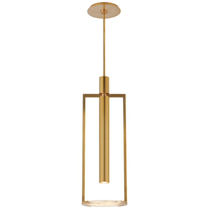 Margarett Floating Disc Pendant-Visual Comfort-VISUAL-KW 5612AB-ALB-PendantsMedium-Antique-Burnished Brass-4-France and Son