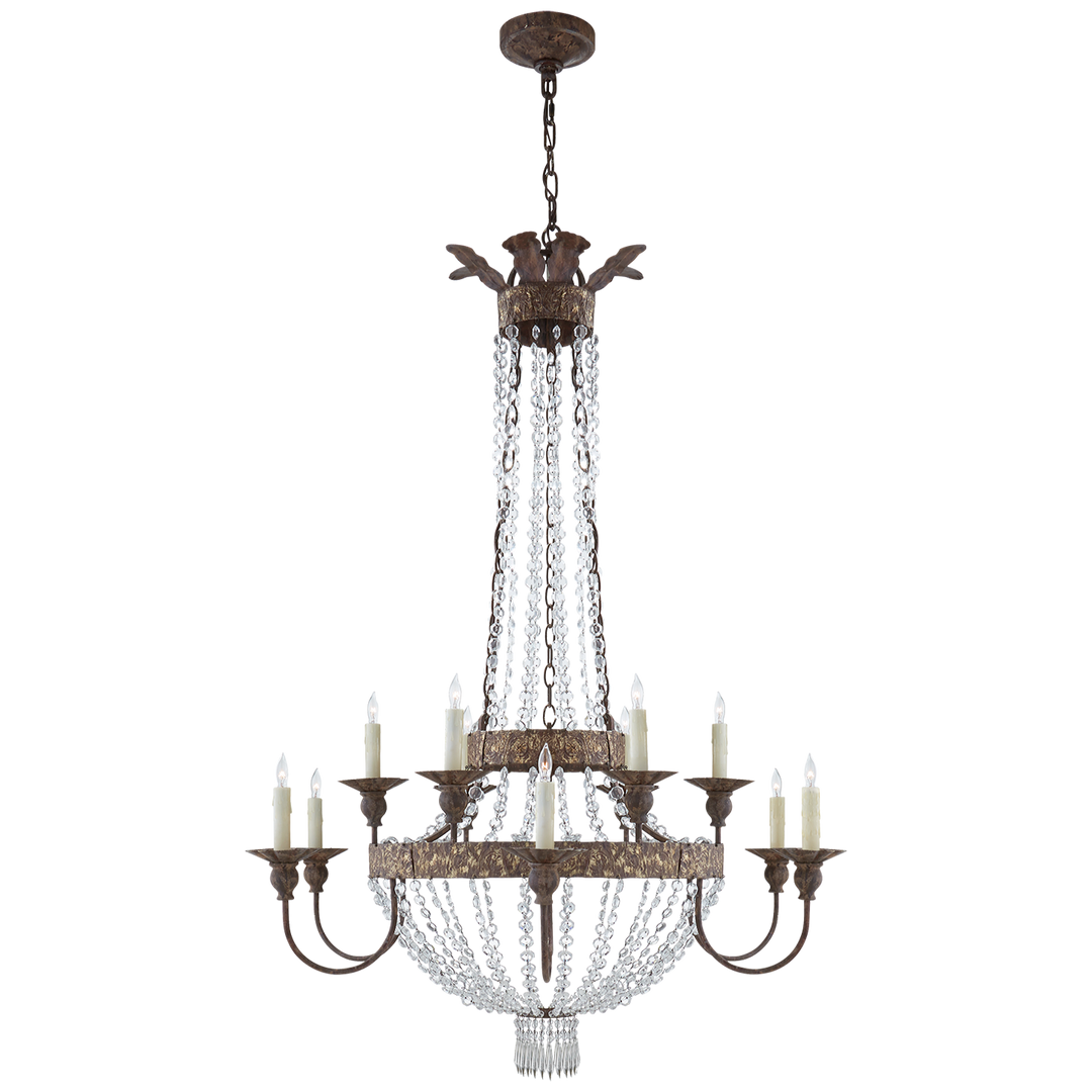 Lyonett Large Chandelier-Visual Comfort-VISUAL-NW 5016AGP-CG-Chandeliers-1-France and Son