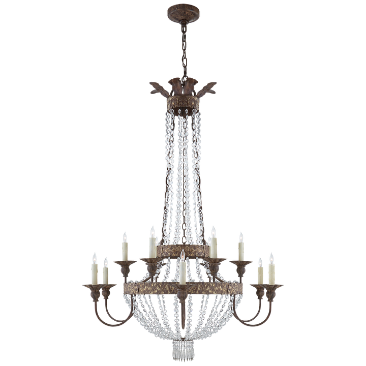 Lyonett Large Chandelier-Visual Comfort-VISUAL-NW 5016AGP-CG-Chandeliers-1-France and Son