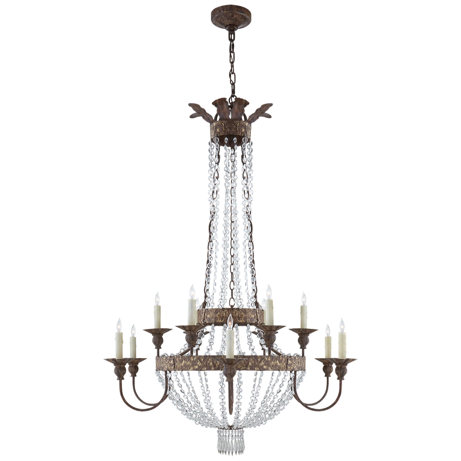 Lyonett Large Chandelier-Visual Comfort-VISUAL-NW 5016AGP-CG-Chandeliers-1-France and Son