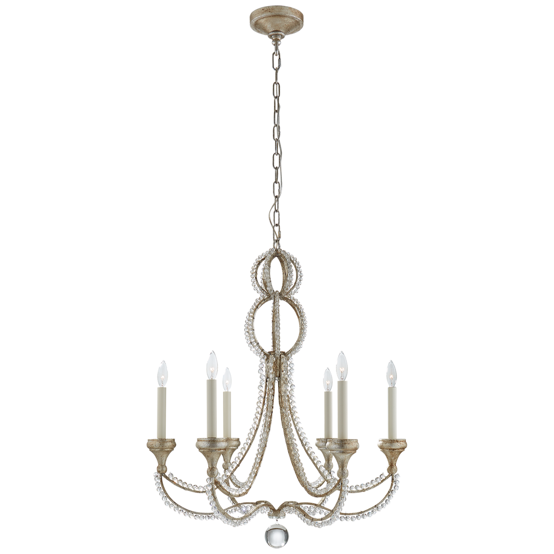 Melanie Chandelier-Visual Comfort-VISUAL-NW 5030VS-ChandeliersMedium-Venetian Silver-2-France and Son