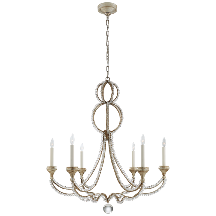 Melanie Chandelier-Visual Comfort-VISUAL-NW 5031VS-ChandeliersLarge-Venetian Silver-4-France and Son