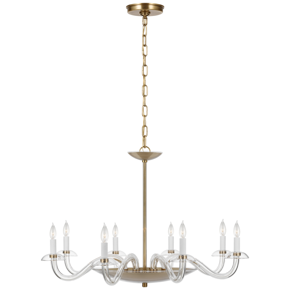 Belmont Large Chandelier-Visual Comfort-VISUAL-PCD 5020CG/HAB-ChandeliersHand-Rubbed Antique Brass-2-France and Son