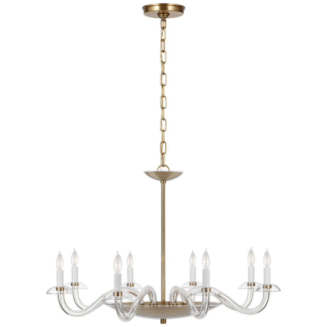 Belmont Large Chandelier-Visual Comfort-VISUAL-PCD 5020CG/HAB-ChandeliersHand-Rubbed Antique Brass-2-France and Son