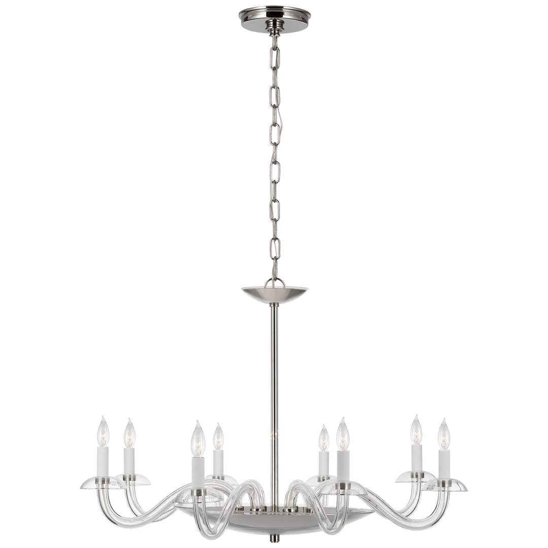 Belmont Large Chandelier-Visual Comfort-VISUAL-PCD 5020CG/PN-ChandeliersPolished Nickel-1-France and Son