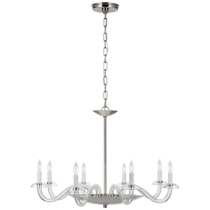 Belmont Large Chandelier-Visual Comfort-VISUAL-PCD 5020CG/PN-ChandeliersPolished Nickel-1-France and Son