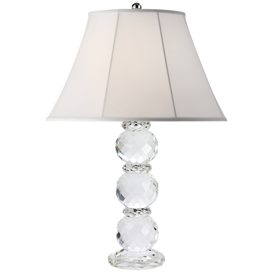 Denise Table Lamp in Crystal with Silk Shade-Visual Comfort-VISUAL-RL14040PN-S-Table Lamps-1-France and Son