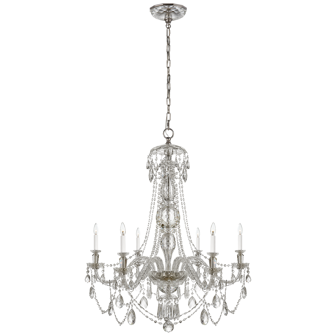 Dirly Wide Chandelier in Crystal-Visual Comfort-VISUAL-RL 5007CG-Chandeliers-1-France and Son