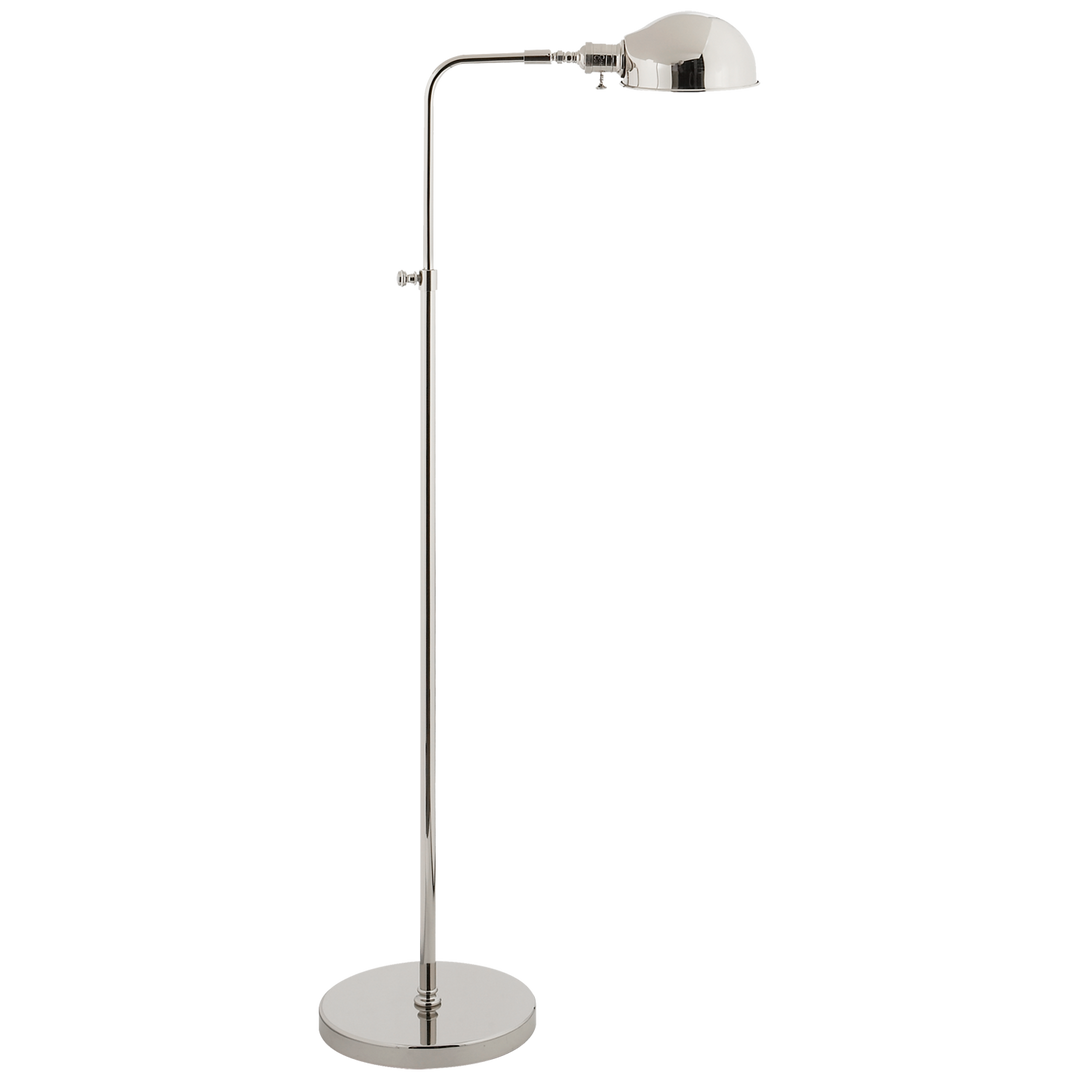 Octa Pharmacy Floor Lamp-Visual Comfort-VISUAL-S 1100PN-Floor LampsPolished Nickel-1-France and Son