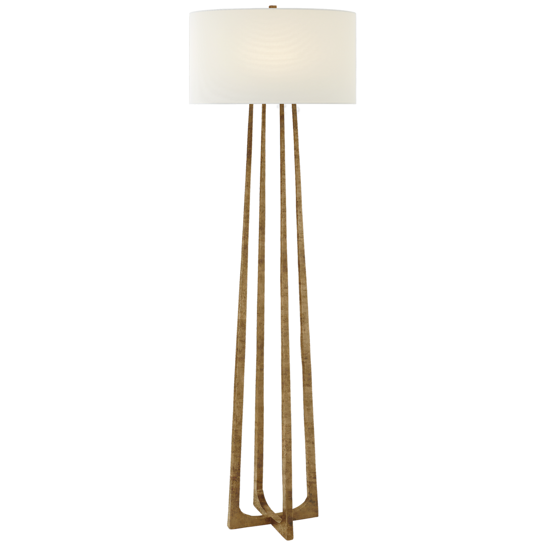 Scarlett Large Hand-Forged Floor Lamp-Visual Comfort-VISUAL-S 1513GI-L-Floor LampsGilded Iron-1-France and Son