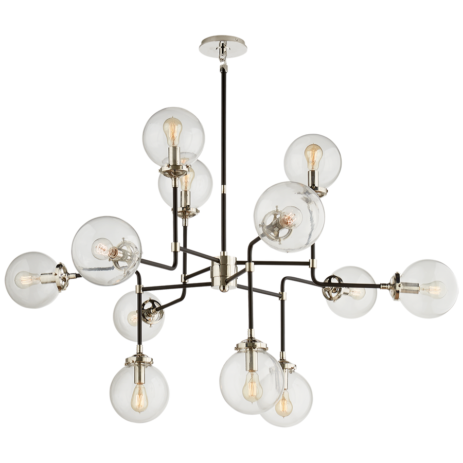 Bela Medium Chandelier-Visual Comfort-VISUAL-S 5022PN-CG-ChandeliersPolished Nickel with Clear Glass-1-France and Son