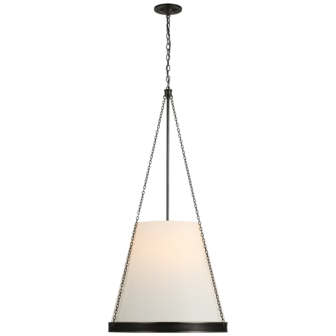 Rosalie Pendant-Visual Comfort-VISUAL-S 5183BZ-L-Pendants22"-Bronze-Linen-8-France and Son