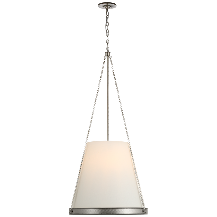 Rosalie Pendant-Visual Comfort-VISUAL-S 5183PN-L-Pendants22"-Polished Nickel-Linen-10-France and Son